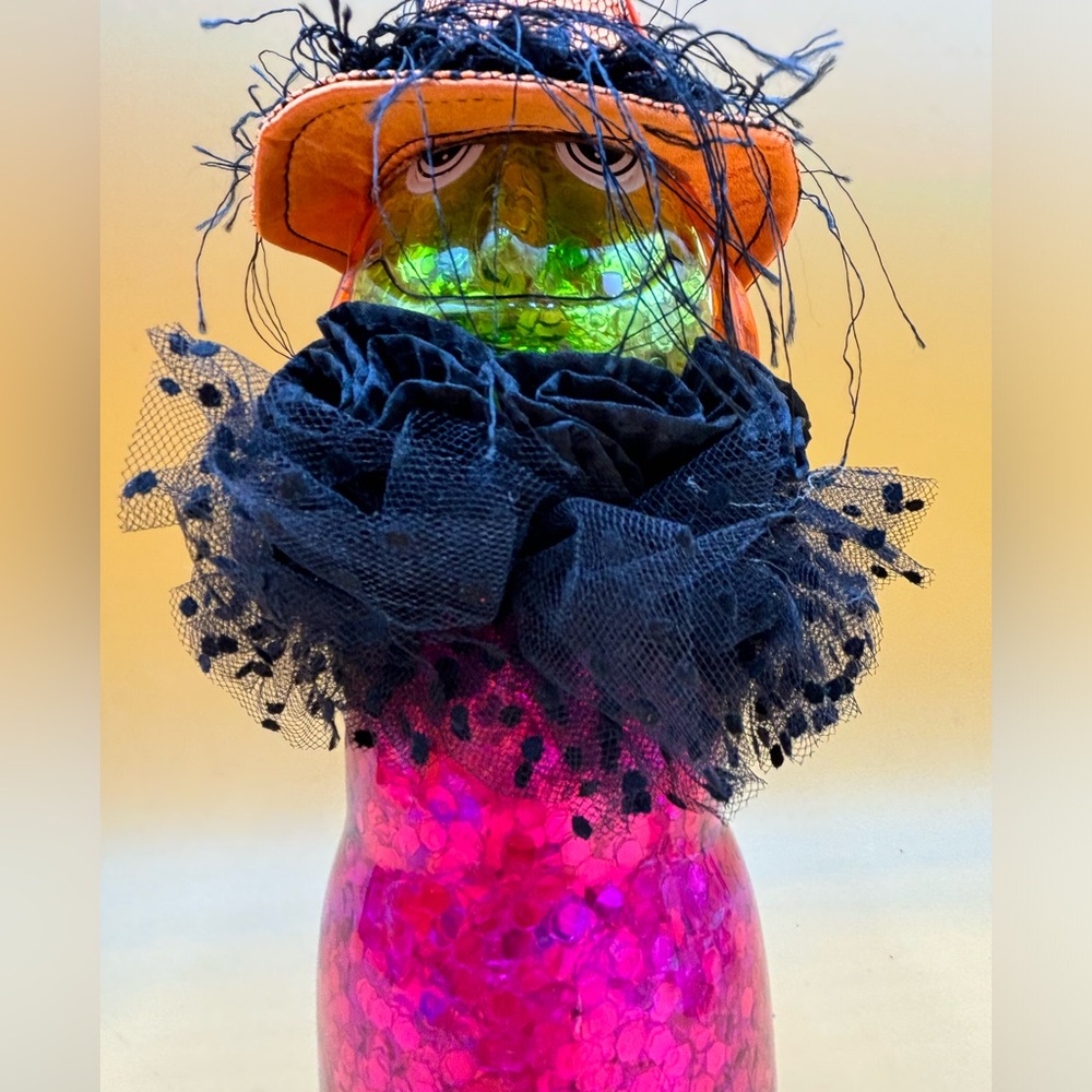 Witch glitter Halloween decor